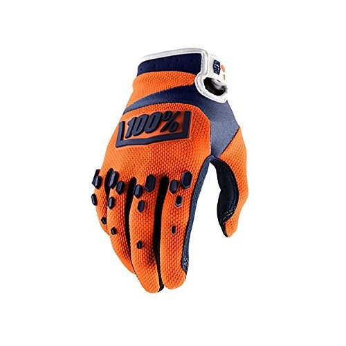 Mountain Bike Gloves : 100%, unisex_child, 10004-036-05, Multicolore (Orange / Bleu marine), M