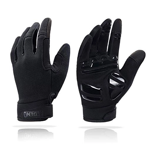 Mountain Bike Gloves : aegend Adjustable Lightweight Cycling Gloves - Touch Screen, Anti-Slip Full Finger Mountain Bike Gloves - Breathable Sports Gloves for Biking, Workout - Unisex Motorcycle Gloves for Men / Women, XL