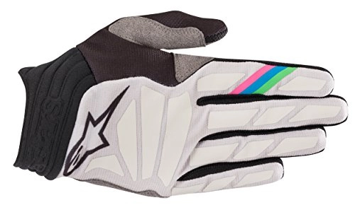 Mountain Bike Gloves : Alpinestars LE Vision Aviator Motocross Gloves Cool Grey White Black Adults Small