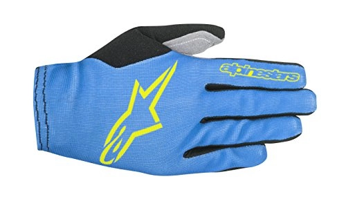 Mountain Bike Gloves : Alpinestars Men's Aero 2 Gloves, Bright Blue / Acid Yellow, Small