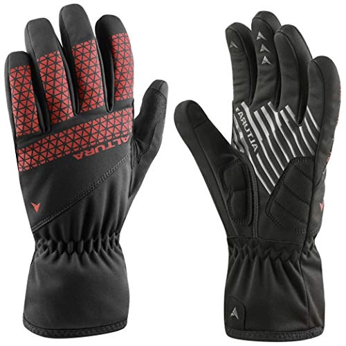 Mountain Bike Gloves : Altura Night Vision 5 Mens Waterproof Cycling Gloves - Black / Red Reflective, XS / NV Full Long Finger Mitten Mitt Pair Cycle Mountain Road Bike Ride Winter Touch Screen Water Rain Resistant Hand Wear
