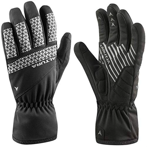 Mountain Bike Gloves : Altura Night Vision 5 Mens Waterproof Cycling Gloves - Black / Reflective, Large / NV Full Long Finger Mitten Mitt Pair Cycle Mountain Road Bike Ride Winter Touch Screen Water Rain Resistant Hand Wear