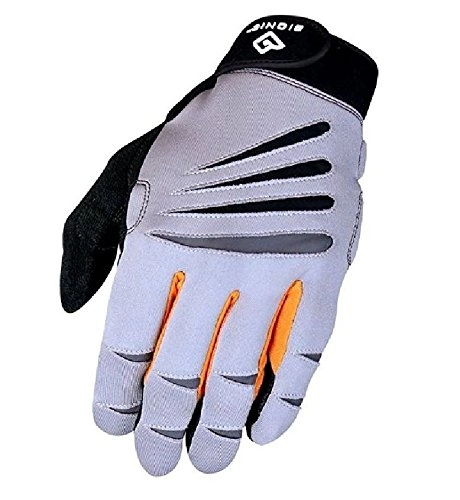 Mountain Bike Gloves : Bionic Men's Cross-Training Full Finger Gloves, Gray / Orange, Medium