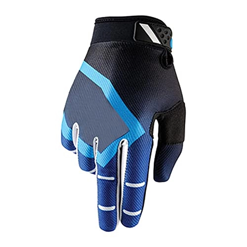 Mountain Bike Gloves : Breathable Rider Riding Racing Cross-country Motorcycle Mountain Bike Gloves Equipment Household Chief Resistant-checkered-blue_l Thermal Gloves