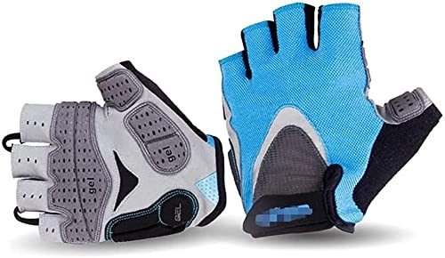 Mountain Bike Gloves : CAIXIA Half-Finger Cycling Gloves, Mountain Bike, Spinning, Shock Absorption, Outdoor Sports Glove, Slip Breathable Bicycle Mitts for Men and Women Training Fitness Climbing