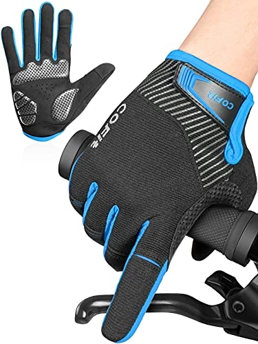Mountain Bike Gloves : COFIT Anti-Slip Cycling Gloves, Full Finger Unisex Gloves Touchscreen Bike Gloves for BMX ATV MTB Riding, Road Racing, Bicycle Cycling, Climbing, Boating etc