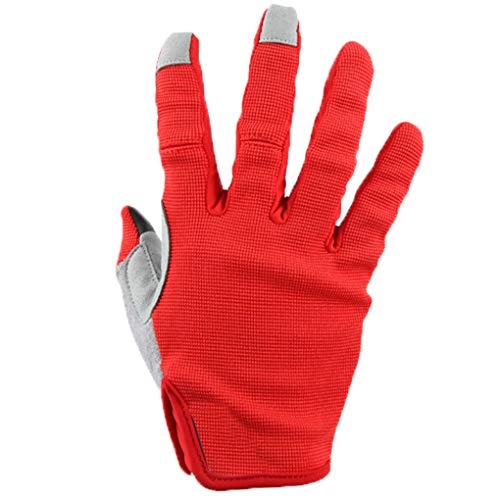 Mountain Bike Gloves : CYANHORSE Bicycle Mountain long Finger full Finger Touch Screen Gloves Windproof Warm Men and Women Autumn and Winter Riding Red-L