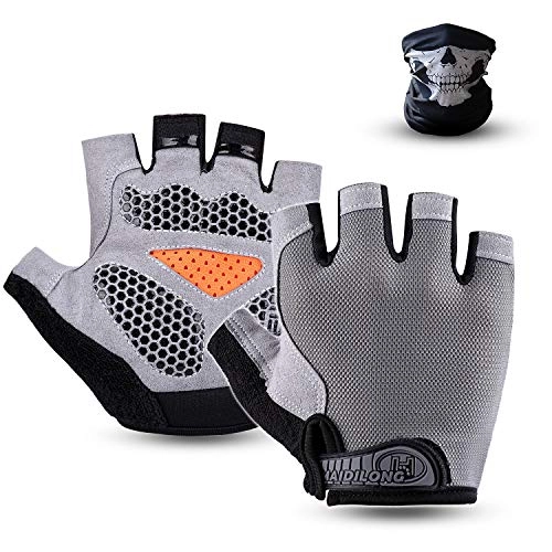 Mountain Bike Gloves : Cycling Gloves for men and women Bike Bicycle Gloves Foam Pad Shockproof Breathable Anti-Slip Mountain Riding Gloves Road Bike gloves Outdoor Sports Workout Gloves (Gray, XL)