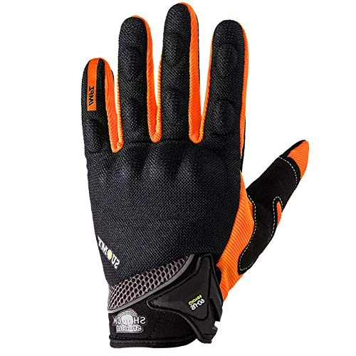 Mountain Bike Gloves : Cycling Gloves Full Finger, Mountain Bike Gloves Anti-Fall Non-Slip Breathable Touch Screen Suitable for Outdoor Sports and Cycling Cycling Gloves Outdoor Orange, XXL10.5~11CM