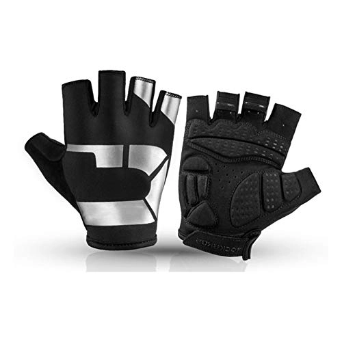Mountain Bike Gloves : Cycling Gloves, Half Finger Shockproof Wear Resistant Breathable Gloves, MTB Road Bicycle Gloves, Men Women Sports Bike Equipment (2 Sets), M