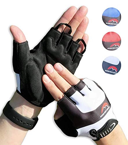 Mountain Bike Gloves : Cycling Gloves Mountain Bike Gloves Road Racing Bicycle Gloves for Biking, Mountain Biking, Riding, Gym, Sports, Foam Padded Breathable Half Finger Gloves, Men Women Work Gloves