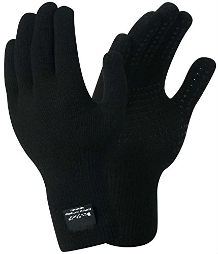 Mountain Bike Gloves : DexShell Ultra Flex Weatherproof Gloves - Black, Small / Adult Man Men Long Finger Mitten Hand Wear Clothing Clothes Waterproof Water Rain Wet Weather Element Repellent Resistant Sport Thermal Hiking