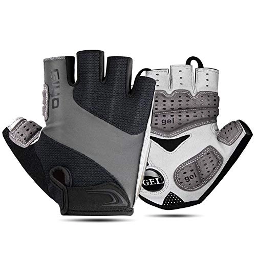 Mountain Bike Gloves : DiaTech Cycling Gloves Mountain Road Bike Gloves Half Finger Bicycle Gloves Shock-Absorbing Anti-Slip Breathable MTB Road Biking Gloves for Men / Women, Black, L