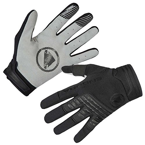 Mountain Bike Gloves : Endura SingleTrack Full Finger Cycling Glove - Pro Mountain Bike MTB Gloves Black, Small
