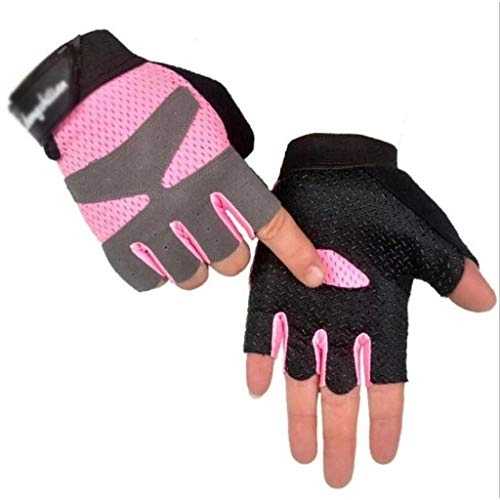 Mountain Bike Gloves : EODNSOFN New Cycling Gloves Anti-Slip Anti-Sweat Men Women Half Finger Gloves Breathable Anti-Shock Sports Gloves MTB Bike Bicycle Glove (Color : A, Size : Medium)