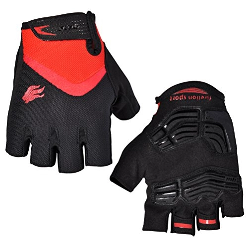 Mountain Bike Gloves : FIRELION Breathable Cycling Gloves (Half Finger) - Gel Pad Anti-Slip Shock-Absorbing MTB DH - Mountain Road Bike Bicycle Gloves