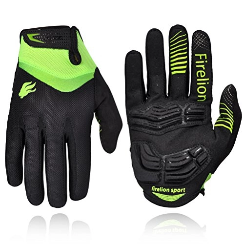 Mountain Bike Gloves : FIRELION Cycling Gloves Mountain Bike Gloves Road Racing Bicycle Gloves Gel Pad Riding Gloves Touch Recognition Full Finger Gloves