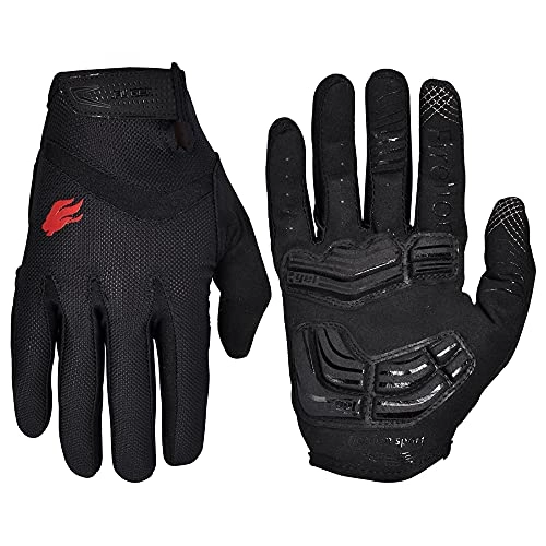 Mountain Bike Gloves : FIRELION Cycling Gloves Mountain Bike Gloves Road Racing Bicycle Gloves Gel Pad Riding Gloves Touch Screen Full Finger Gloves