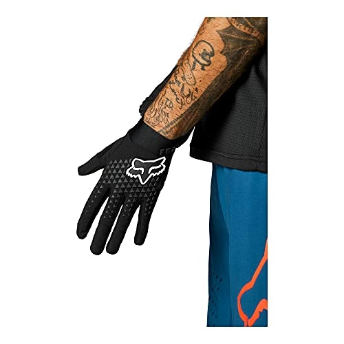 Mountain Bike Gloves : Fox Defend Gloves - Black, Large / Long Finger Mitten Mitt Glove Bicycle Cycling Cycle Biking Bike MTB Mountain Riding Ride Jump Trail Enduro Hand Palm Upper Body Clothing Clothes Wear MotoX Moto