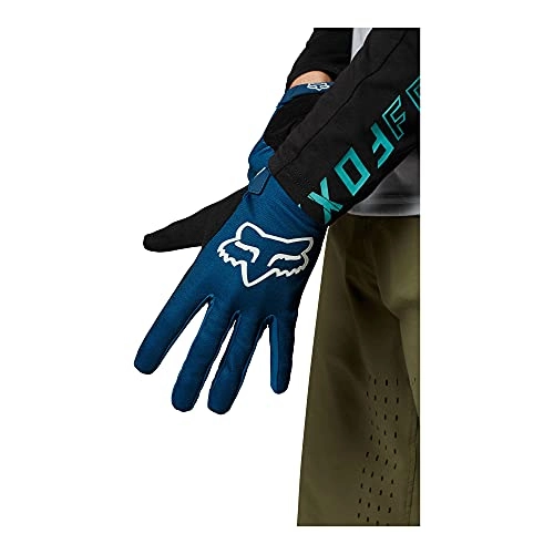 Mountain Bike Gloves : Fox Ranger Gloves - Dark Blue, Large / Men Mountain Bike MTB Full Finger Mitten Mitt Pair Ride Lightweight Trail Enduro Downhill Freeride Cycling Cycle MX Motocross Cool Breathable Bicycle Hand Wear