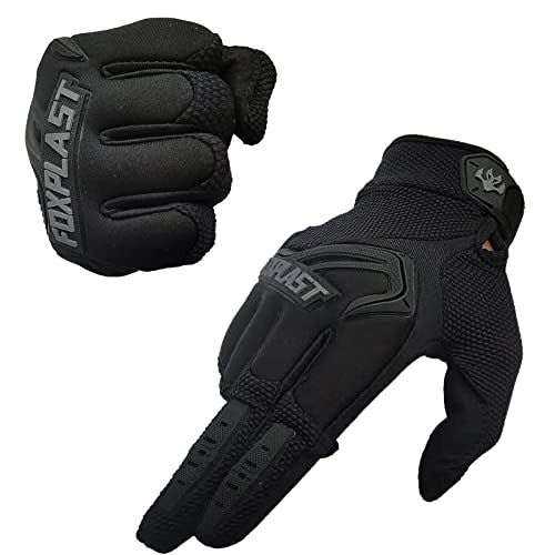 Mountain Bike Gloves : FOXPLAST Unisex Motorcycle Gloves Mountain Bike Gloves MTB Gloves Bicycle Dirt Bike Gloves，Full Finger Touch Screen Anti-Slip Gloves for BMX MX ATV MTB Racing (Black, Medium)
