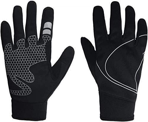 Mountain Bike Gloves : Full Finger Cycling Gloves Unisex Winter Outdoor Bike Gloves Cycling Gloves Bicycle Gloves Mountain Bike Gloves With Anti-Slip Waterproof Touchscreen Outdoor Sport Gloves ( Color : Black , Size : S )