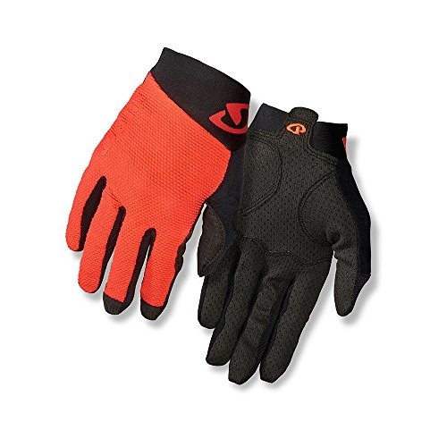 Mountain Bike Gloves : Giro Unisex – Adult's RIVET II Cycling gloves, Vermillion / black, XXL