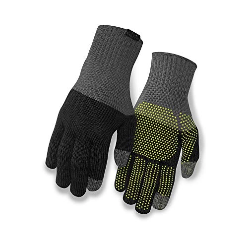 Mountain Bike Gloves : Giro Unisex - Adult Wi Merino Knit Wool Cycling Gloves, Grey / Black, L / XL