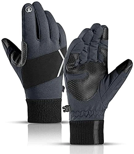 Mountain Bike Gloves : gloves Winter Warm Gloves Can Touch Screen Suitable For Outdoor Sports, Running Cycling, Skiing Mountain Climbing Cold Waterproof Non-slip Wear-resistant Suitable For Both Men And Women (Size : L)