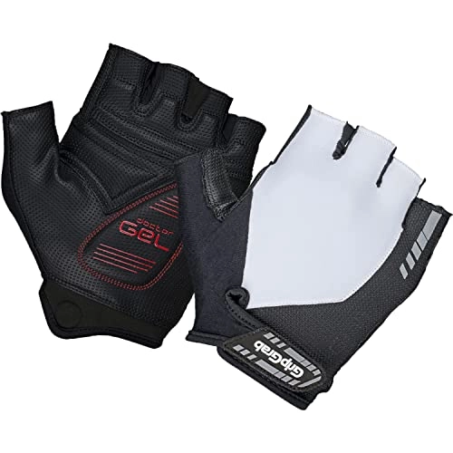 Mountain Bike Gloves : GripGrab ProGel Padded Short Finger Cycling Gloves - Comfortable Gel-Pad Fingerless Unisex Bike Gloves Pull-off Tabs