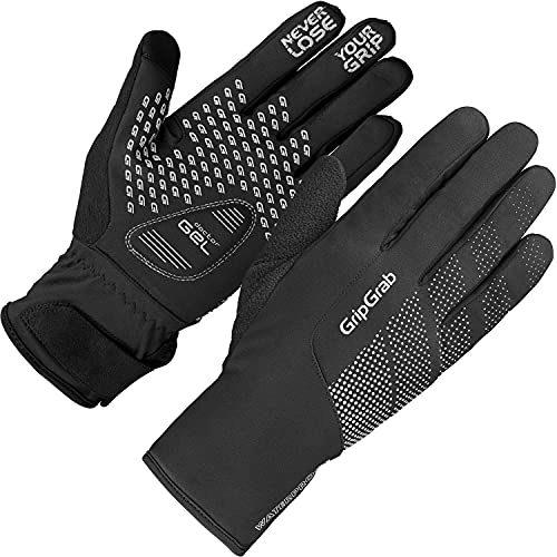 Mountain Bike Gloves : GripGrab Unisex Ride Waterproof Winter Gloves, Black, L