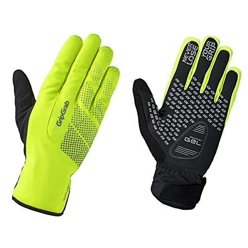Mountain Bike Gloves : GripGrab Unisex Ride Waterproof Winter Gloves, Yellow Hi-Vis, XS