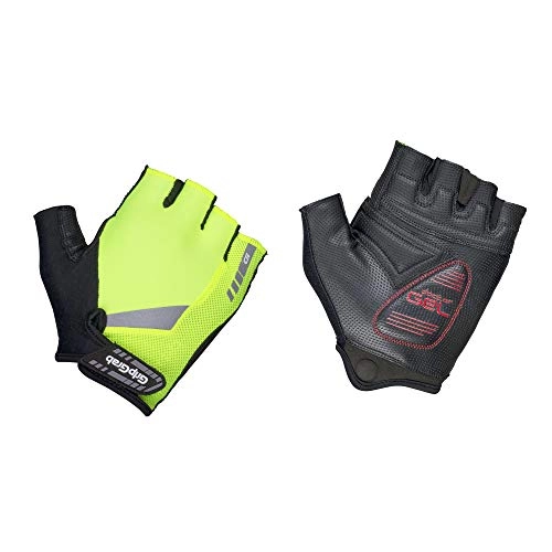 Mountain Bike Gloves : GripGrab Unisex's ProGel Padded Anti Slip Short Finger Summer Cycling Gloves Comfortable Cushioned Fingerless Multiple Colours, Yellow Hi-Vis, XS
