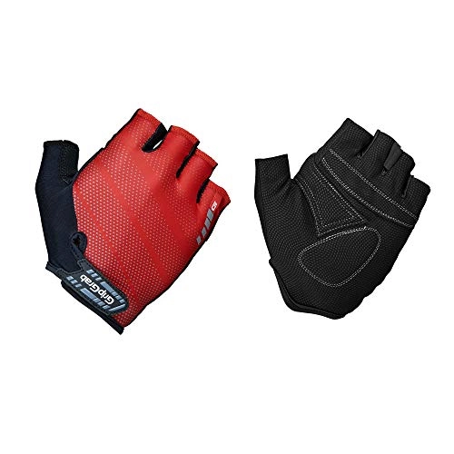 Mountain Bike Gloves : GripGrab Unisex's Rouleur Entry-Level Short Finger Padded Cycling Gloves Fingerless Mitts Pull-Off Tabs Black White Navy-Blue Red, L