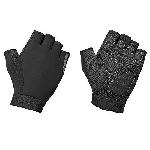Mountain Bike Gloves : GripGrab Unisex's WorldCup 2nd Edition Cycling Gel Padded Short Half Finger Shock-Absorbing MTB Anti-Slip Biking Gloves, Black, Small