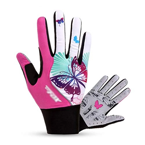 Mountain Bike Gloves : GSPORTFIS Women's Cycling Gloves Full Finger Gel Pad Elastic Bicycle Bike Gloves MTB Sports Gloves Anti-Shock Windproof Gloves (Size : Small)