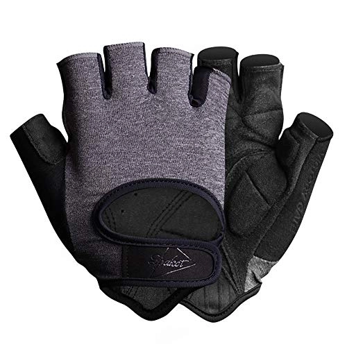 Mountain Bike Gloves : Half Finger Bicycle Biking Gloves Fingerless Bicycle Gloves are Suitable for MTB BMX Bicycle Outdoor Sports Extremely (Color : Gray, Size : L)
