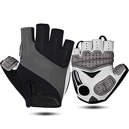 Mountain Bike Gloves : Half Finger Cycling Gloves, MTB Road Bicycle Gloves, Gel Pad Shock-Absorbing Anti-Slip Breathable Motorcycle Mountain Bike Gloves, Unisex