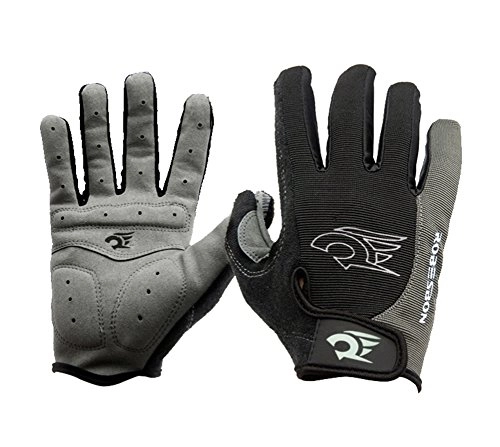 Mountain Bike Gloves : I Kua Fly Cycling Gloves Winter Full Finger Gel Padded Windproof Anti SlipMotorcycle BMX Road Bike Mountain Biking Racing Glove-Men Women (XL, Grey)