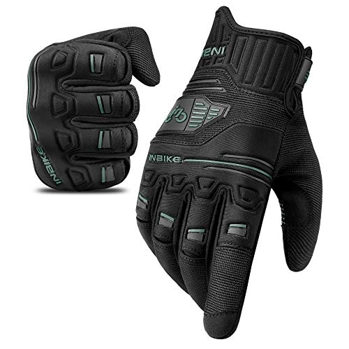 Mountain Bike Gloves : INBIKE Men's Mountain Bike Gloves Touchscreen Cycling Gloves Boys Green XL