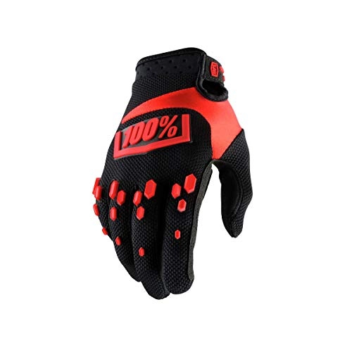 Mountain Bike Gloves : Inconnu 100% AIRMATIC Unisex Adult Mountain Bike Glove, Black / Red