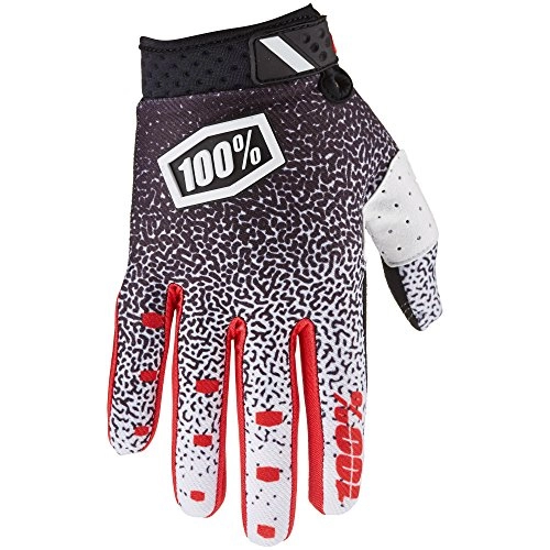 Mountain Bike Gloves : Inconnu 100% Ridefit Unisex Adult Mountain Bike Glove, Black / White