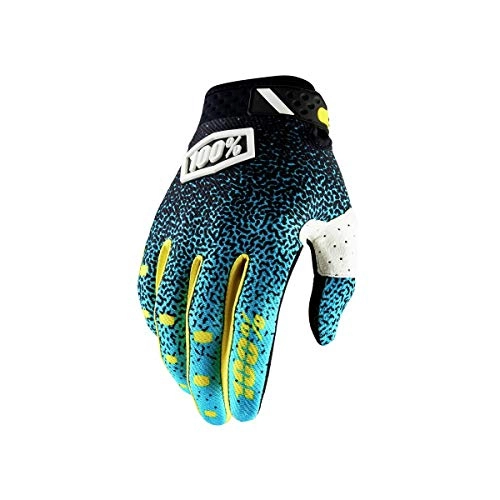 Mountain Bike Gloves : Inconnu 100% Ridefit Unisex Adult MTB Glove Cyan / Black