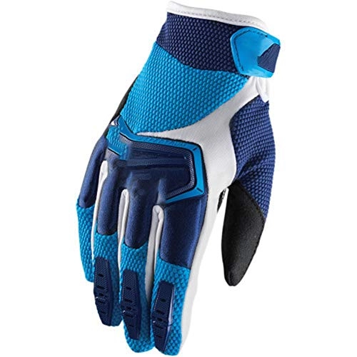 Mountain Bike Gloves : LiuliuBull W Cycling gloves Motocross Gloves 6 Colors Mtb Gloves MTB Off Road Motorcycle gloves Mountain Bike Gloves (Color : Blue, Size : M)