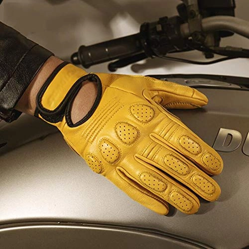 Mountain Bike Gloves : Motorbike Gloves, Soft Texture, Wear-Resistant And Drop-Proof, Touch Screen Design, Wrist Velcro, for MTB Riding, Road Racing, Cycling, Climbing, Motocross Etc, Yellow, L