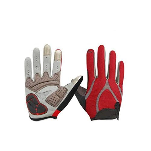 Mountain Bike Gloves : Motorcycle Gloves, Touch Screen Hard Knuckle Full Finger Gloves for Motorbike Climbing Hiking Cycling Outdoor Sports Gear Gloves, Red, L