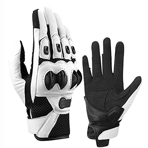 Mountain Bike Gloves : Mtb Gloves Sports Cycling Gloves Bicycle Gloves Shock-Absorbing Touch Screen Breathable Motorcycle Mountain Bike Gloves Unisex Women Sports Gloves for Men Women (Color : White, Size : X-Large)