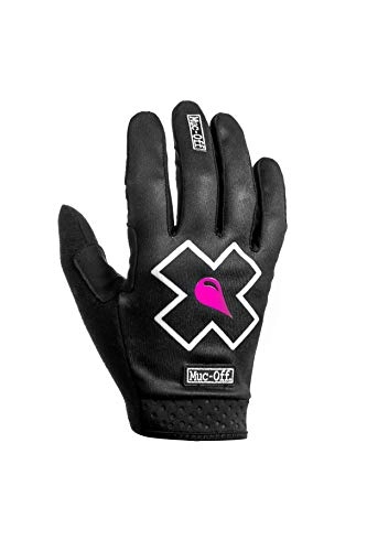 Mountain Bike Gloves : Muc-Off Black MTB Gloves, Medium - Premium, Handmade Slip-On Gloves For Bike Riding - Breathable, Touch-Screen Compatible Material