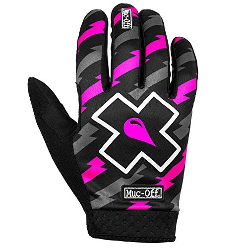 Mountain Bike Gloves : Muc-Off Unisex's Bolt MTB, Large-Premium, Handmade Slip-On Gloves for Bike Riding-Breathable, Touch-Screen Compatible Material Rider