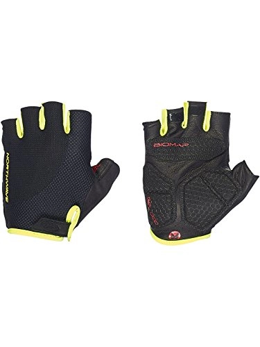 Mountain Bike Gloves : Northwave Black-Yellow-Fluo 2016 Extreme Fingerless MTB Gloves